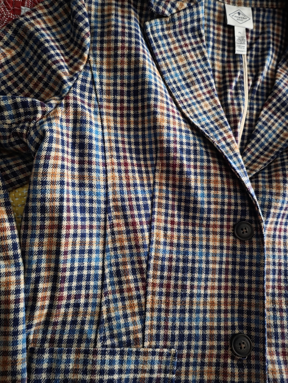 St. John's Bay Plaid Blazer in Blue and Brown - Picture 2 of 4